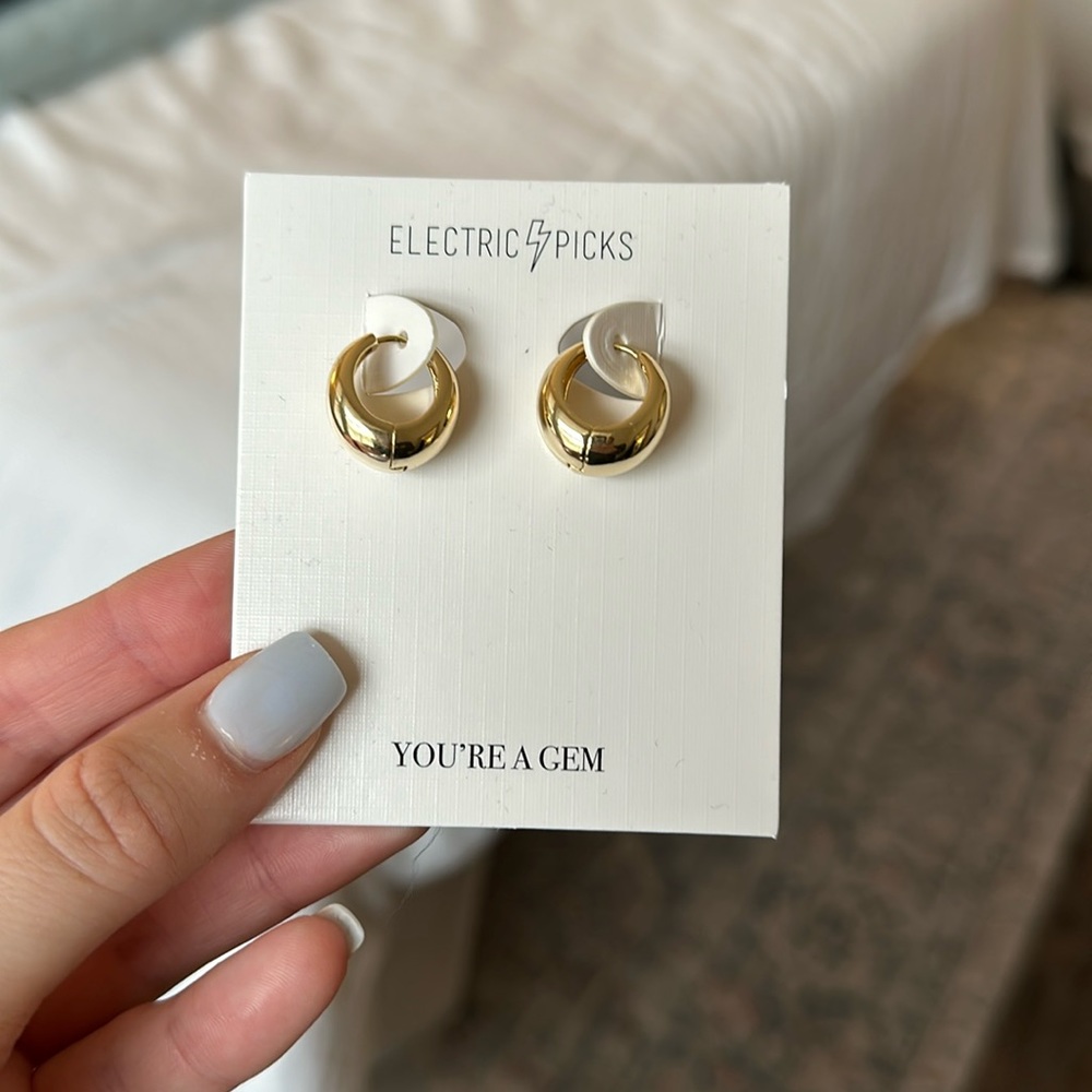 NEW Electric Picks hoop earrings